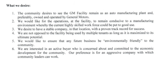 Wilson’s 2011 letter to RACER. Photo: Caddo Parish
